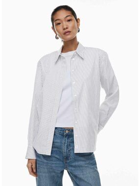 Aritzia Babaton New Essential Relaxed Poplin Shirt XS Old Money Minimalist